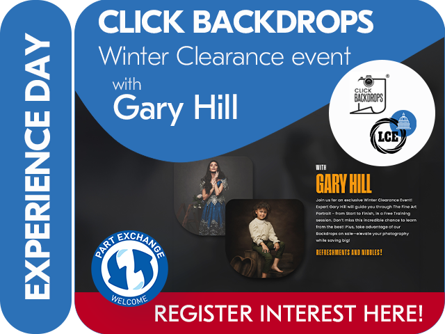 CLICK BACKDROPS WINTER CLEARANCE & PHOTO WORKSHOP WITH GARY HILL