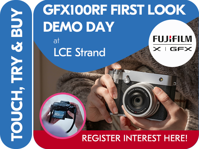 FUJIFILM GFX100RF FIRST LOOK. TOUCH, TRY & BUY at LCE STRAND