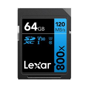 Lexar 64GB High-Performance 800x SDHC™/SDXC™ UHS-I Card BLUE Series