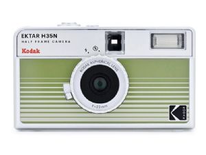 Kodak EKTAR H35N | Half Frame 35mm Film Camera - Striped Green