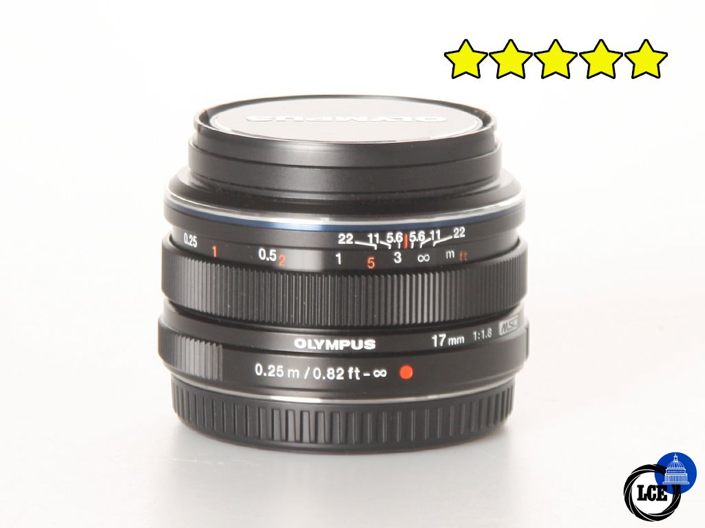 Used Olympus M.ZUIKO DIGITAL 17mm F1.8 (Black) - Micro 4/3rds Fit