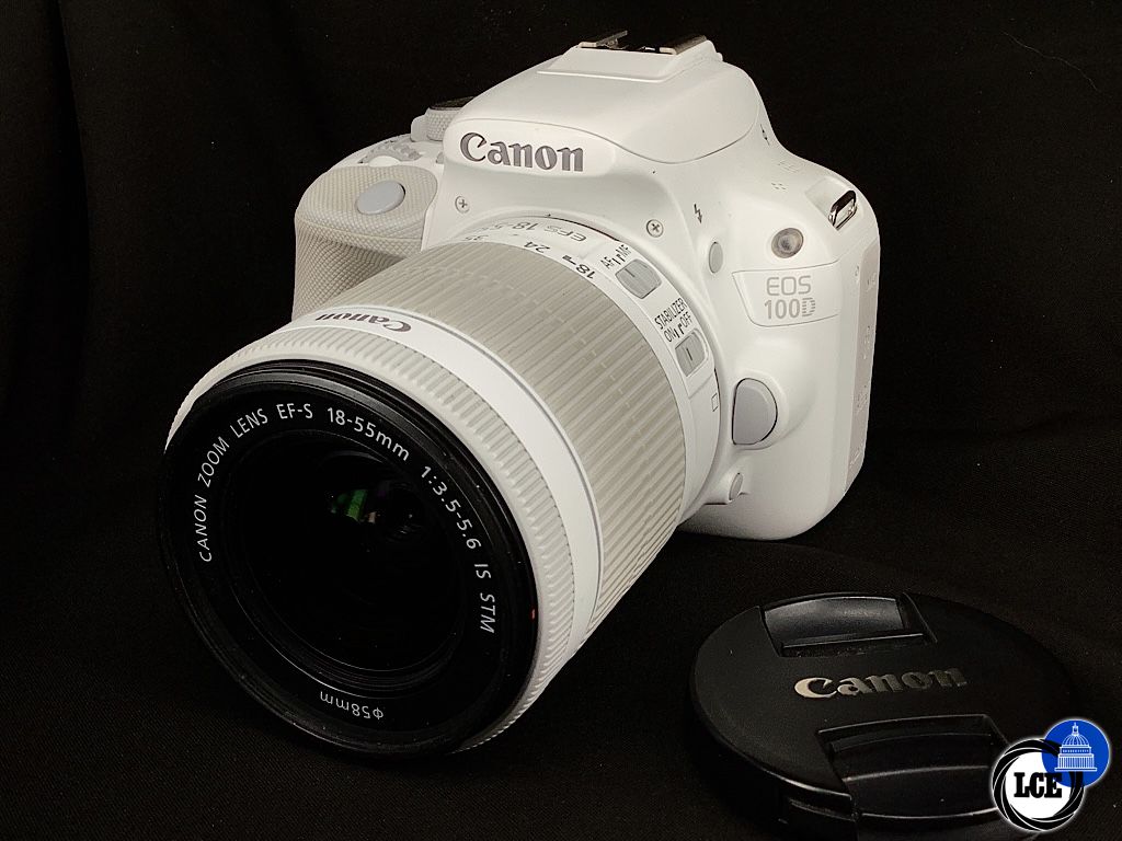 Canon EOS 100D + 18-55mm IS (White)