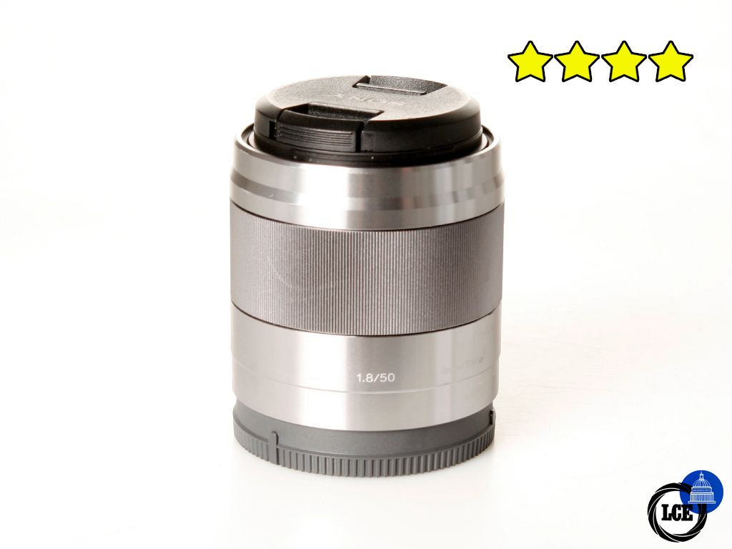 Sony E 50mm f1.8 OSS Lens Silver