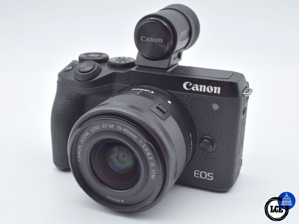 Canon EOS M6 Mark II + EF-M 15-45mm f/3.5-6.3 IS STM + EVF-DC2 Viewfinder