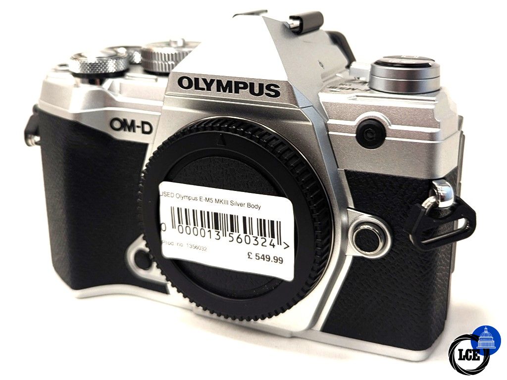 Olympus E-M5 MKIII Silver Body - 3.2k Shutter Count 