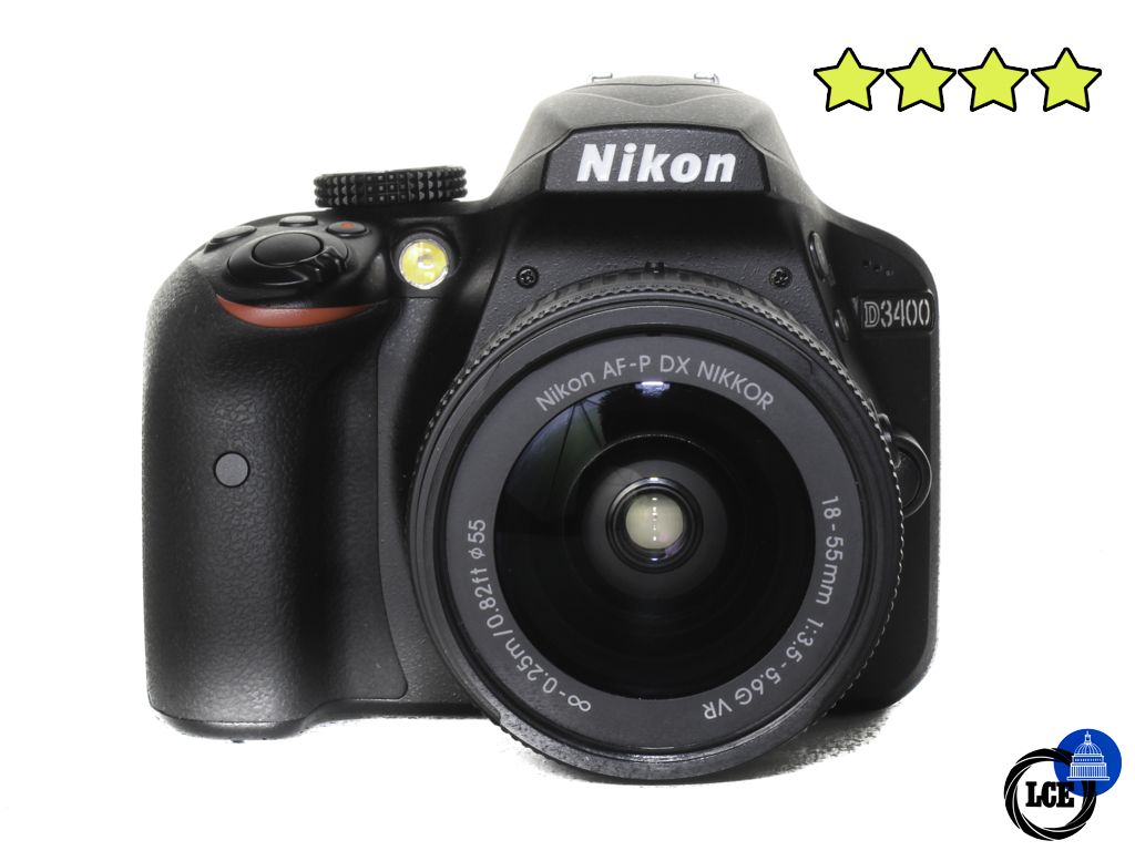 Nikon D3400+18-55mm VR AF-P (Low Shutter Count 1,282)