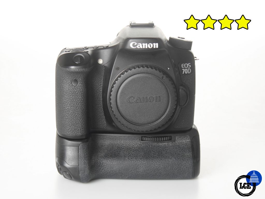 Canon EOS 70D Body (BOXED)+Neewer Grip (Shutter Count 8,439)