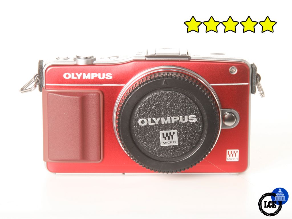 Olympus PEN Mini E-PM2 Red Body (with 4FS1 Flash)