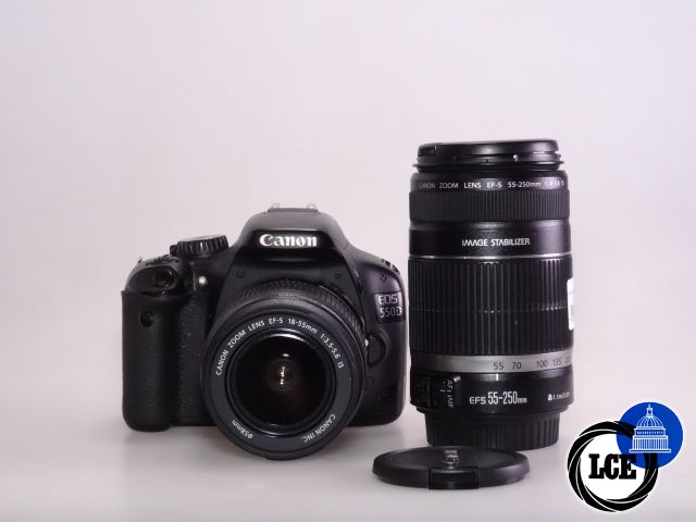 Canon EOS 550D + 18-55mm IS + 55-200mm IS