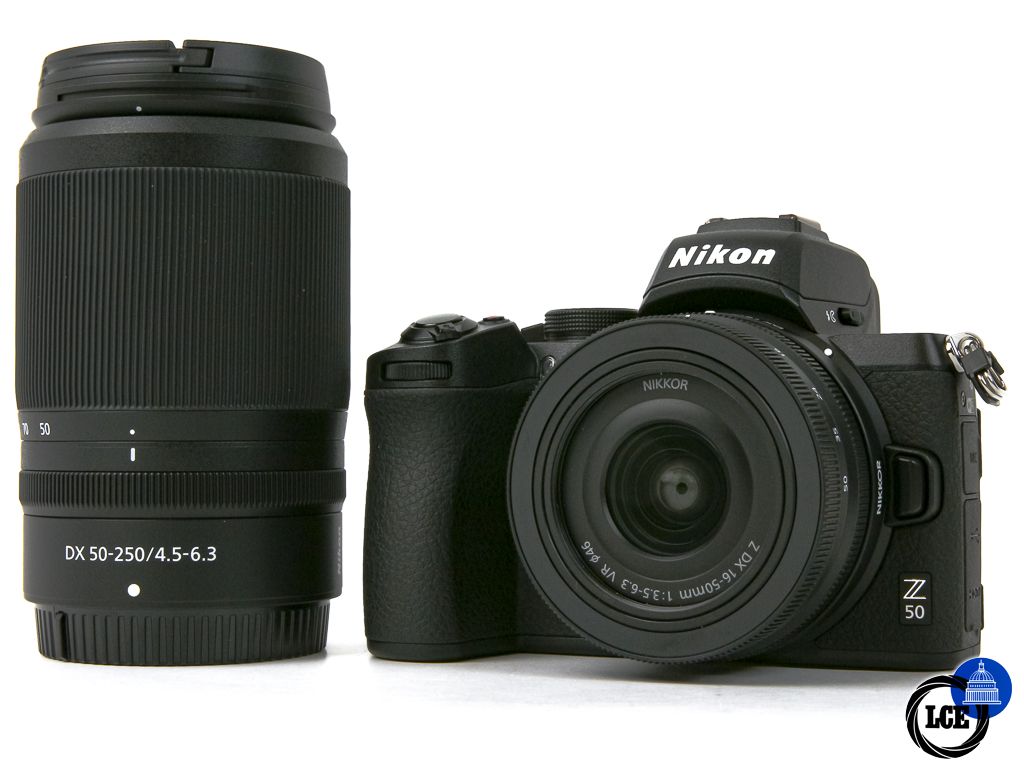 Nikon Z50 + 16-50mm VR + 50-250mm VR **<1k Shutter Count**