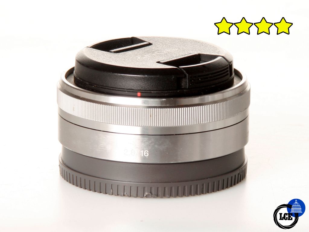 Sony E 16mm f/2.8 Pancake Lens (Silver)