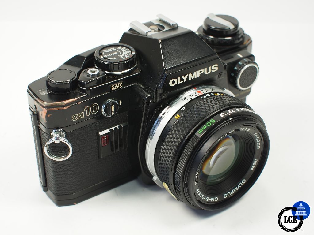 Olympus OM-10 Black with 50mm f1.8 and manual adapter