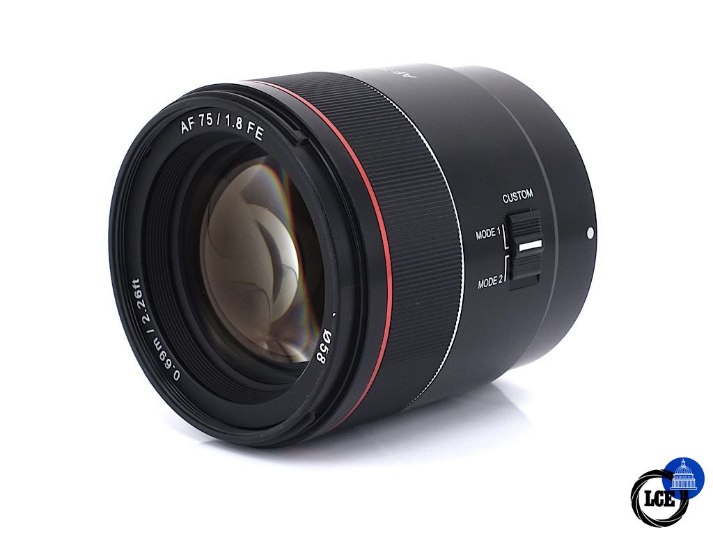 Samyang AF 75mm F1.8 Sony FE + Case | 5*