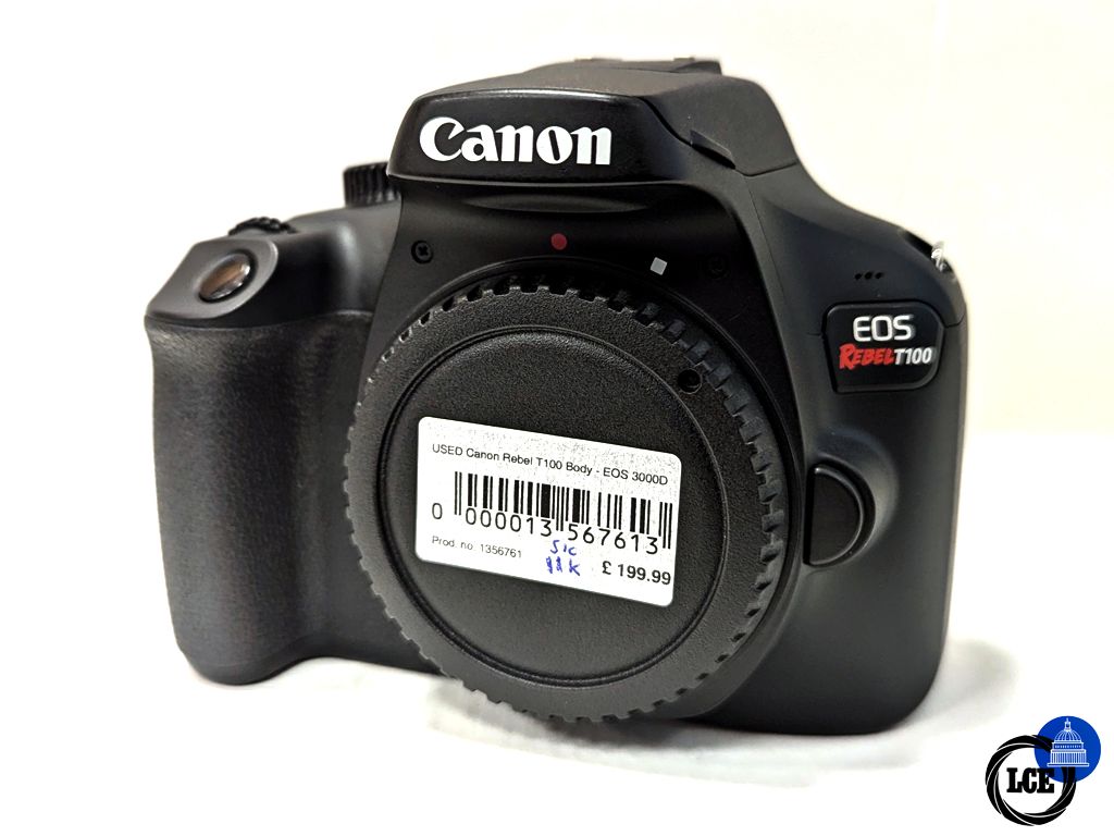 Canon Rebel T100 Body - EOS 3000D - 11k Shutter Count 