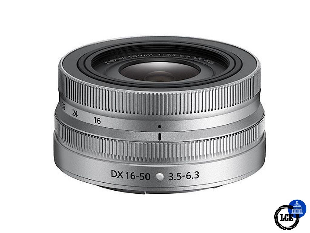 Nikon Z DX 16-50mm F3.5-6.3 VR Nikkor Lens Silver - Ex-Display | 5*