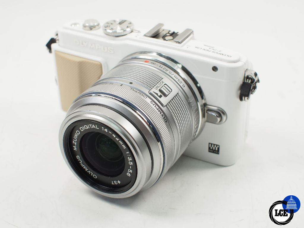 Olympus Pen Lite  E-PL5 white body with 14-42mm f3.5-5.6 II R