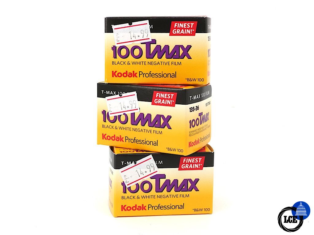 Kodak T-Max 100 135/36 x3 Rolls - New Short Date