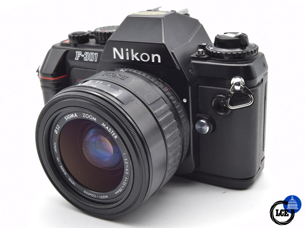 Nikon F-301 with Sigma 35-70mm (35mm Film Camera) 