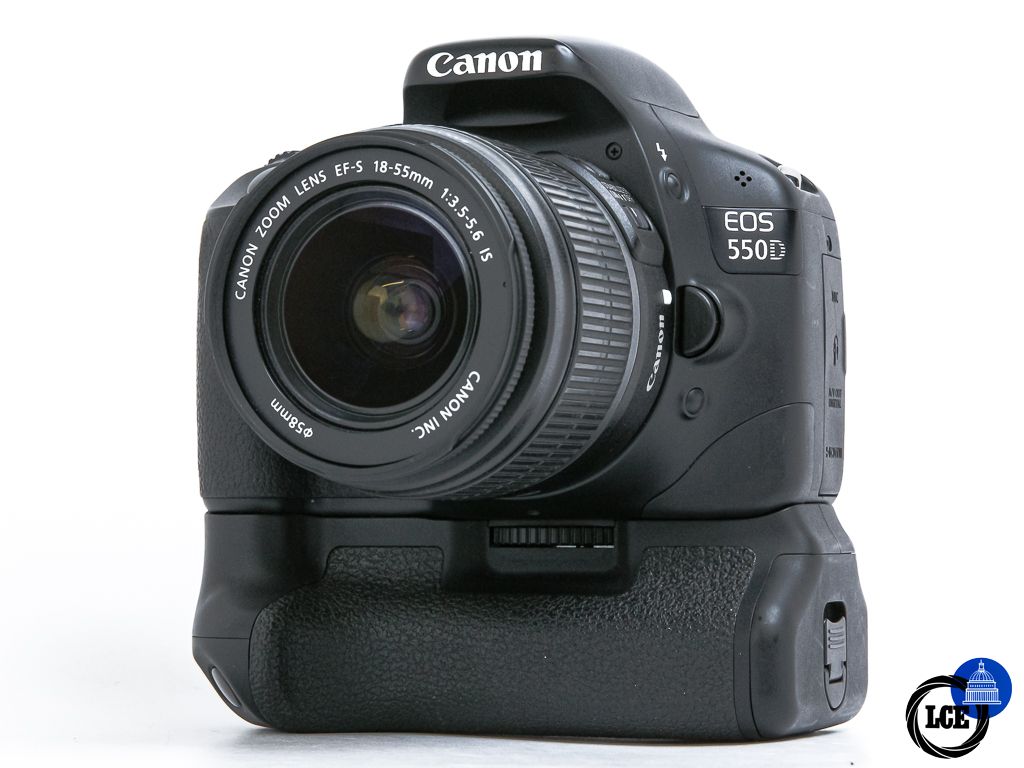 Canon EOS 550D + 18-55mm IS + BG-E8 **18k Shutter Count**