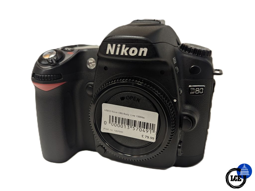 Nikon D80 Body - Low 1500 Shutter Count 