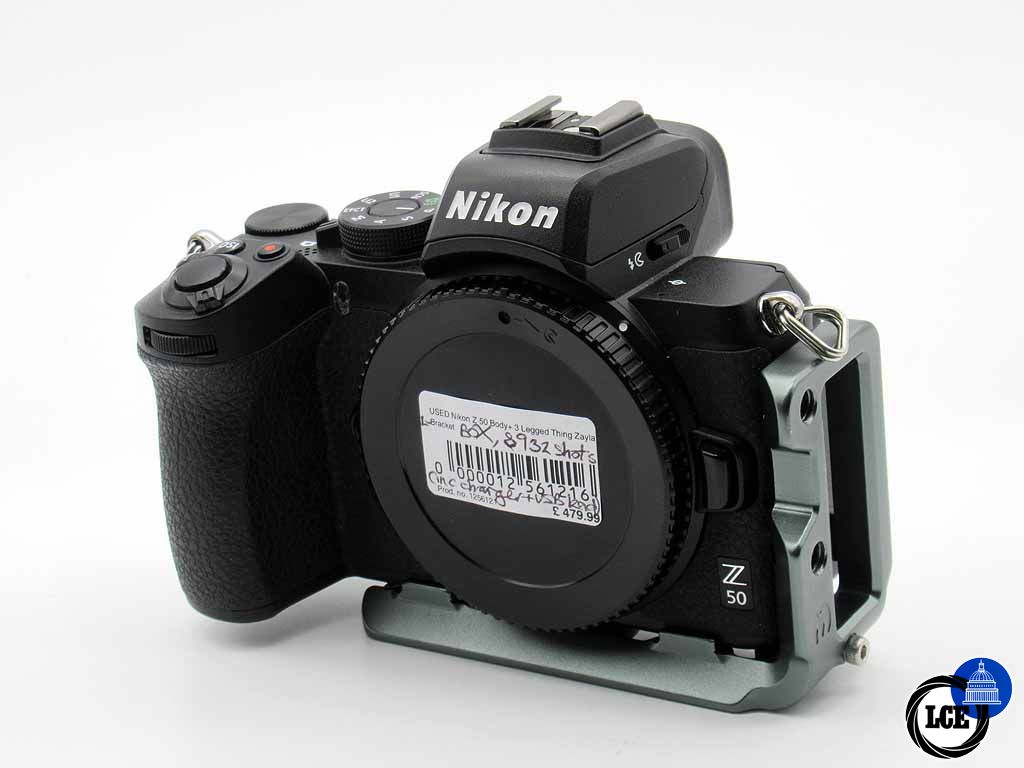 Nikon  Z 50 Body+ 3 Legged Thing Zayla L-Bracket Boxed, 8932 actuations 