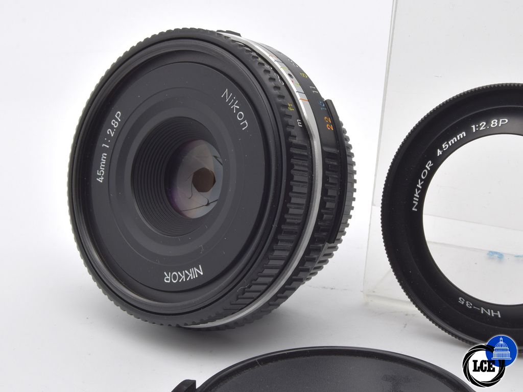 Nikon 45mm f/2.8 AiS Black MF Pancake 