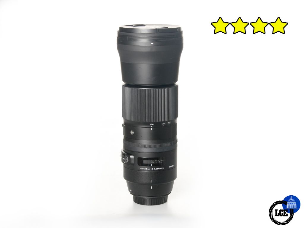 Sigma 150-600mm F5-6.3 DG OS HSM Contemporary - EF/EF-S Canon Fit (with Case & Hood)