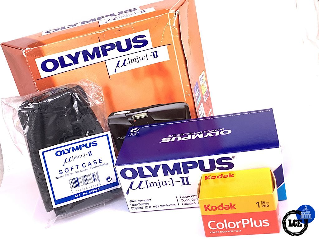 Olympus MJU II Black, with original packaging 