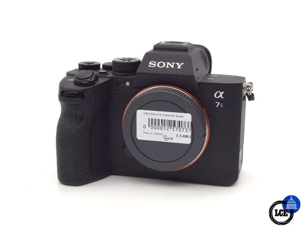 Sony A7s III Body (Boxed, only 847 Shutter Actuations) Sony A7s III Body (Boxed, only 847 Shutter Actuations)