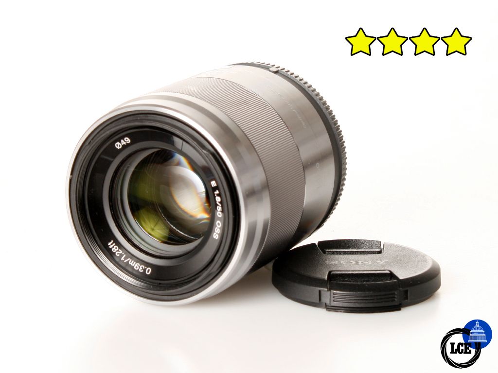 Sony E 50mm f1.8 OSS Lens Silver