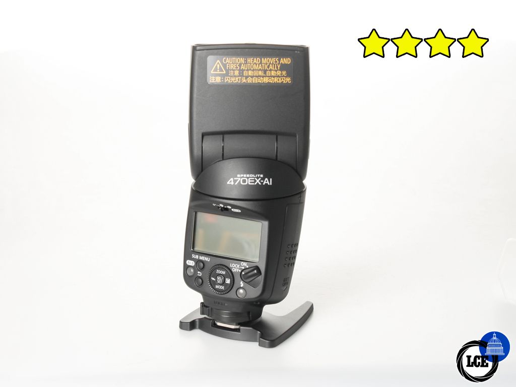 Canon Speedlite 470EX AI (BOXED) with case, diffuser and stand