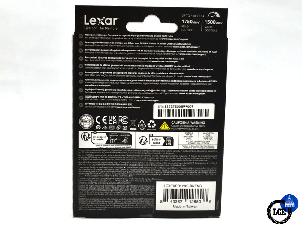 Lexar 128GB CFexpress Type B (open box)