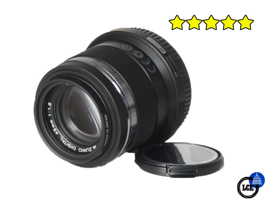 Olympus 45mm f 1.8 MSC (BOXED) with Olympus PRF-D37 Pro Filter - Micro 4/3rds Fit