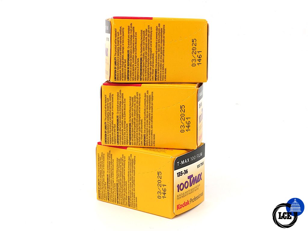 Kodak T-Max 100 135/36 x3 Rolls - New Short Date