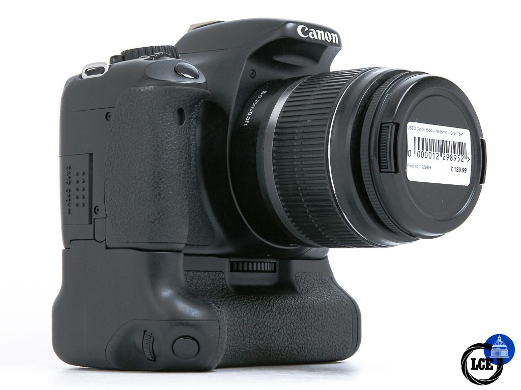 Canon EOS 550D + 18-55mm IS + BG-E8 **18k Shutter Count**