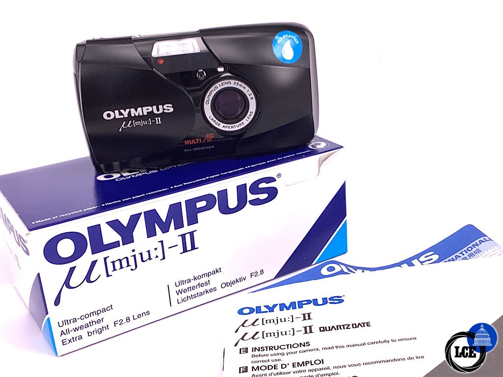 Olympus MJU II Black, with original packaging 