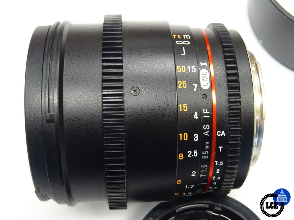 Samyang 85mm f1.5 manual focus AS IF UMC II