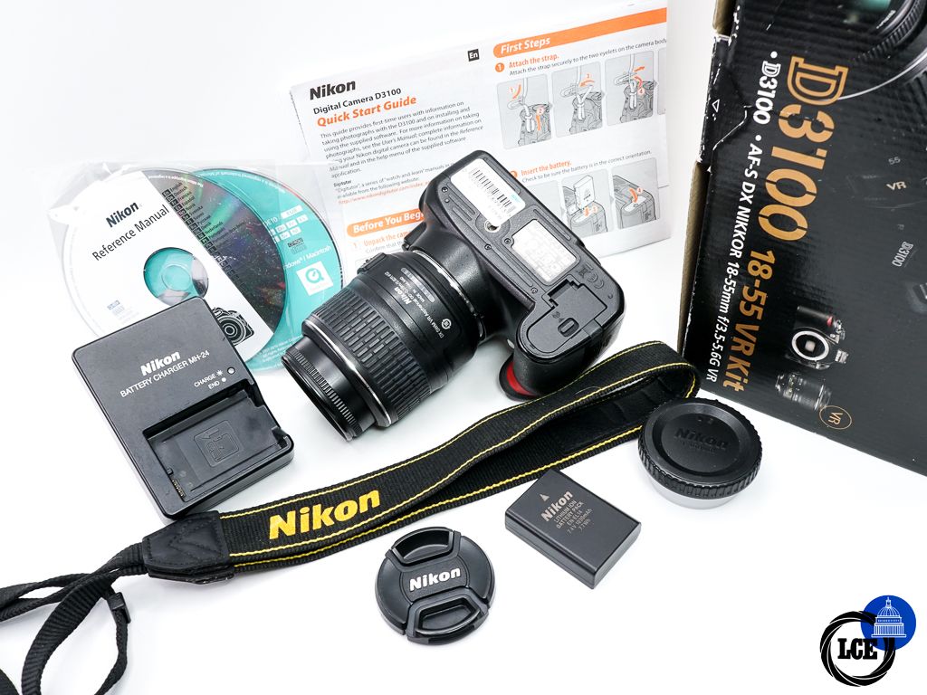 Nikon D3100 + AF-S 18-55mm F3.5-5.6G DX VR * BOXED *