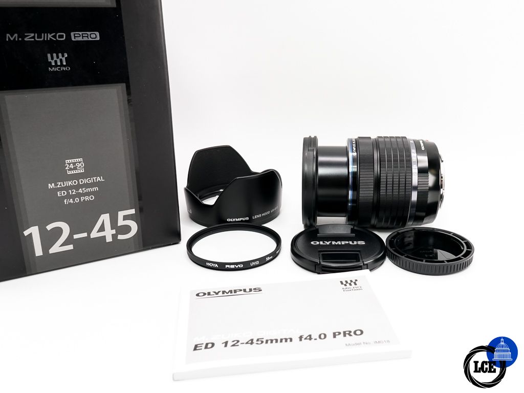 Olympus 12-45mm F4 PRO * BOXED + HOYA REVO UV *